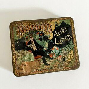 Antique Cigarette "Murattis After Lunch Cigarette" Tin Box London and Manchester